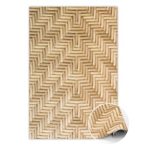 Modny dywan winylowy Wiklinowa tekstura 150 x 225 cm 466311