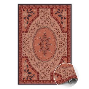 Modny dywan winylowy Wzór wianek kwiatów 150 x 225 cm 466262 Modny dywan winylowy Wzór wianek kwiatów 150 x 225 cm 466262