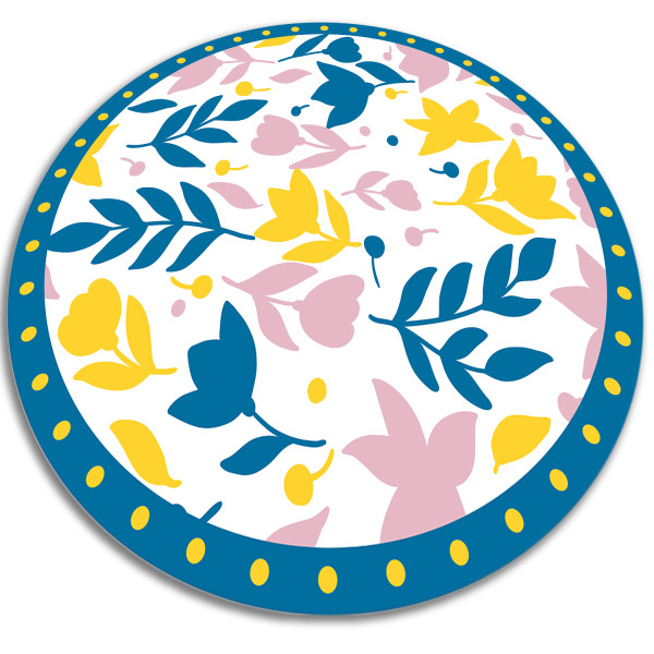 Modny winylowy dywan - Abstrakcyjne kwiaty 100 cm 390670