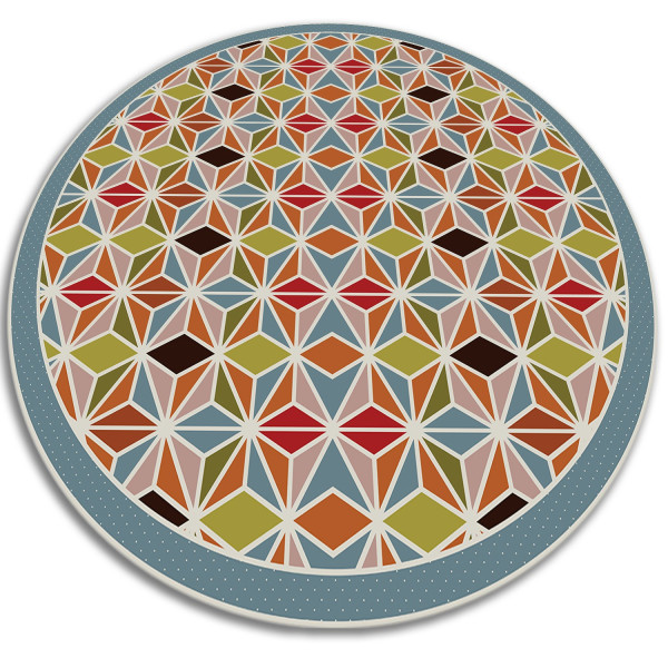 Modny winylowy dywan - Abstrakcyjny kalejdoskop 90 cm 390479