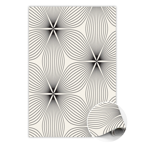 Modny winylowy dywan Florystyczne linie 100 x 150 cm 450906