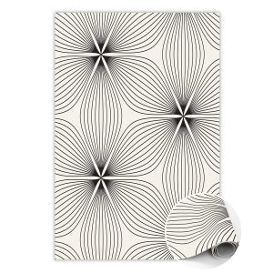 Modny winylowy dywan Florystyczne linie 60 x 90 cm 451064