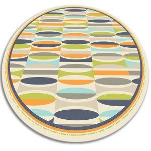 Modny winylowy dywan – Geometryczne owale 140 cm 390535 Modny winylowy dywan – Geometryczne owale 140 cm 390535