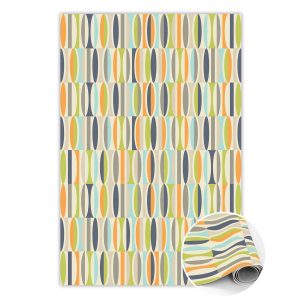 Modny winylowy dywan Geometryczne owale 150 x 225 cm 470988