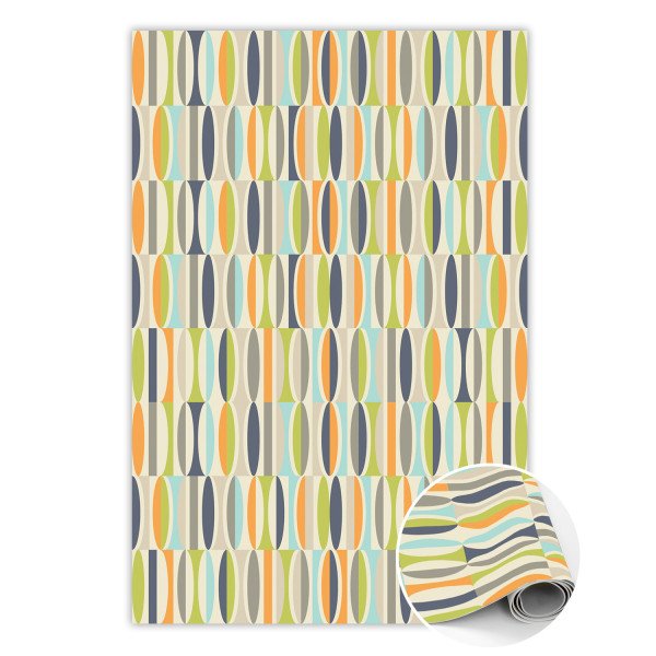 Modny winylowy dywan Geometryczne owale 80 x 120 cm 470958