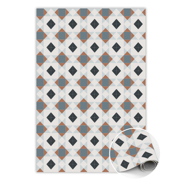 Modny winylowy dywan Geometryczne romby 120 x 180 cm 450835