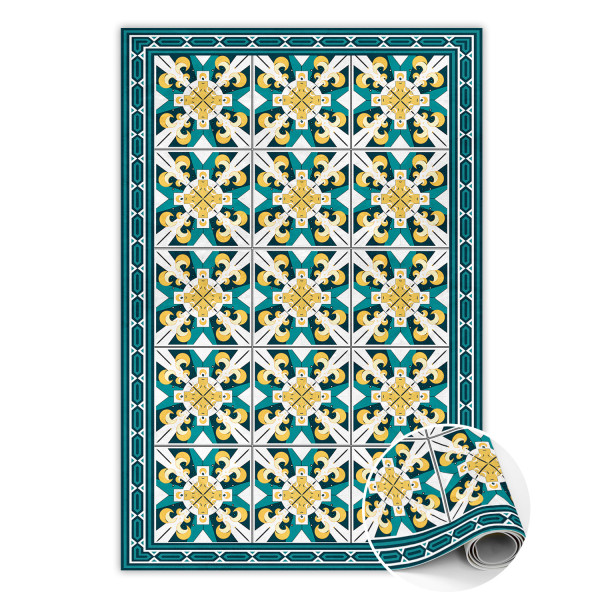 Modny winylowy dywan Geometryczne romby 140 x 210 cm 451008