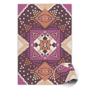 Modny winylowy dywan Geometryczne romby 140 x 210 cm 450928 Modny winylowy dywan Geometryczne romby 140 x 210 cm 450928
