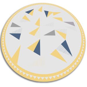 Modny winylowy dywan – Geometryczne trójkąty 140 cm 390502
