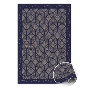 Modny winylowy dywan Geometryczny splot 100 x 150 cm 451084 Modny winylowy dywan Geometryczny splot 100 x 150 cm 451084