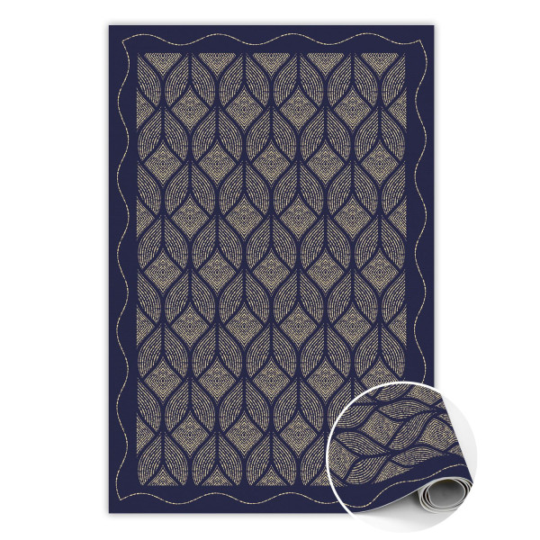Modny winylowy dywan Geometryczny splot 120 x 180 cm 450699