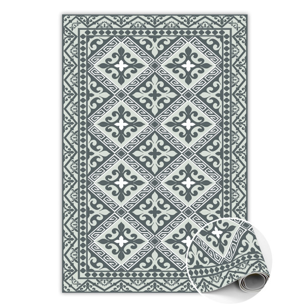 Modny winylowy dywan Geometryczny wzór kwiaty 120 x 180 cm 450870