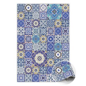Modny winylowy dywan Hiszpańskie kwiaty 140 x 210 cm 451034 Modny winylowy dywan Hiszpańskie kwiaty 140 x 210 cm 451034
