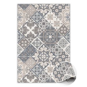 Modny winylowy dywan Katalońskie kwiaty 80 x 120 cm 283440 Modny winylowy dywan Katalońskie kwiaty 80 x 120 cm 283440
