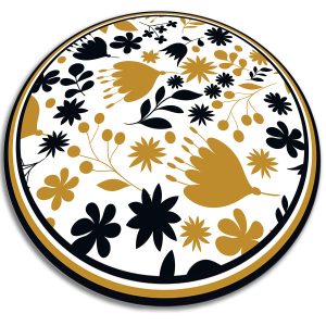 Modny winylowy dywan – Kwiatowe wzory 110 cm 390820