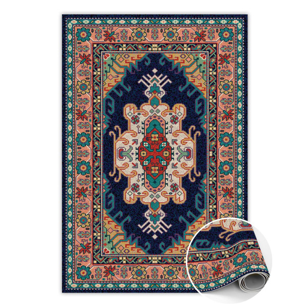 Modny winylowy dywan Ludowe tekstury 100 x 150 cm 457049