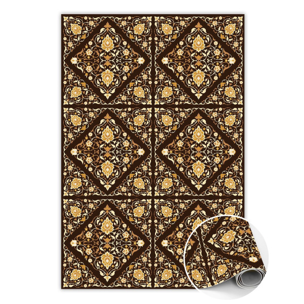 Modny winylowy dywan Mozaika kwiaty 60 x 90 cm 377495