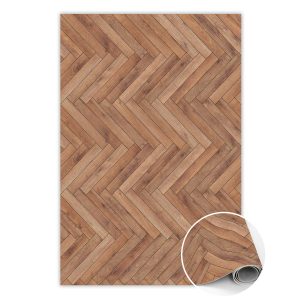 Modny winylowy dywan Parkietowa jodełka 80 x 120 cm 457042