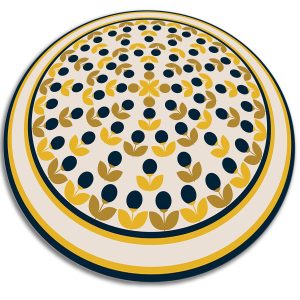 Modny winylowy dywan – Powtarzalne kwiaty 50 cm 390842
