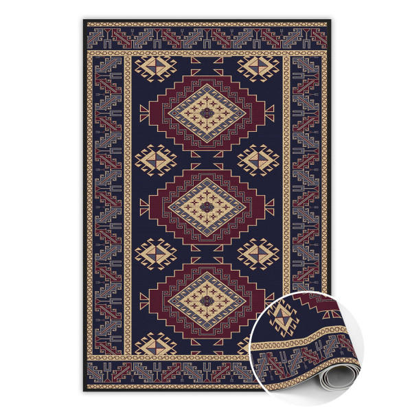 Modny winylowy dywan Retro mix 100 x 150 cm 457016