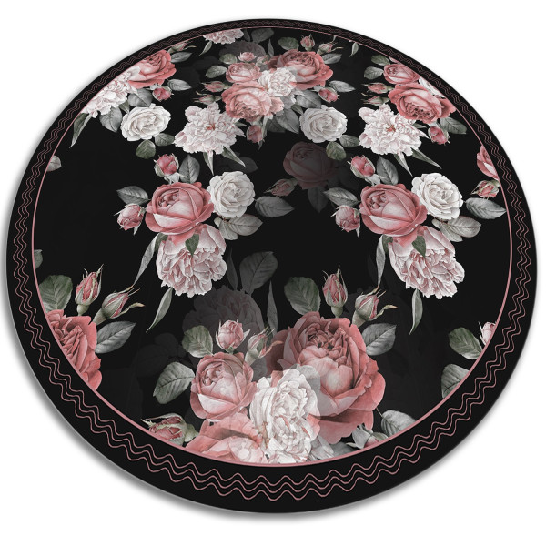 Modny winylowy dywan - Róże 120 cm 390544