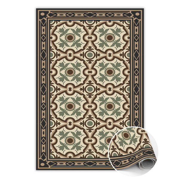 Modny winylowy dywan wewnętrzny Owalne wzory 150 x 225 cm 457204