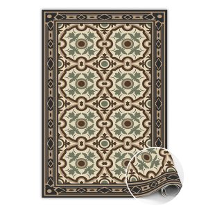 Modny winylowy dywan wewnętrzny Owalne wzory 60 x 90 cm 377486 Modny winylowy dywan wewnętrzny Owalne wzory 60 x 90 cm 377486