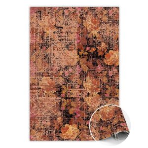 Modny winylowy dywan wewnętrzny Vintage kwiaty 140 x 210 cm 466282 Modny winylowy dywan wewnętrzny Vintage kwiaty 140 x 210 cm 466282