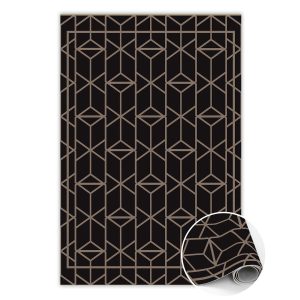 Modny winylowy dywan wewnętrzny Wzór retro 100 x 150 cm 466545