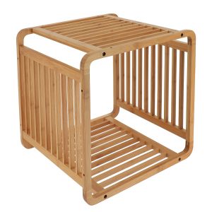 Modułowa półka bambusowa Cube Brązowa nowoczesna 33 cm 668999 Modułowa półka bambusowa Cube Brązowa nowoczesna 33 cm 668999