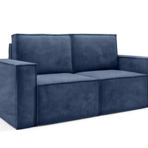 Modułowa sofa sztruksowa ORTO dwuosobowa Granatowa 324449 Modułowa sofa sztruksowa ORTO dwuosobowa Granatowa 324449