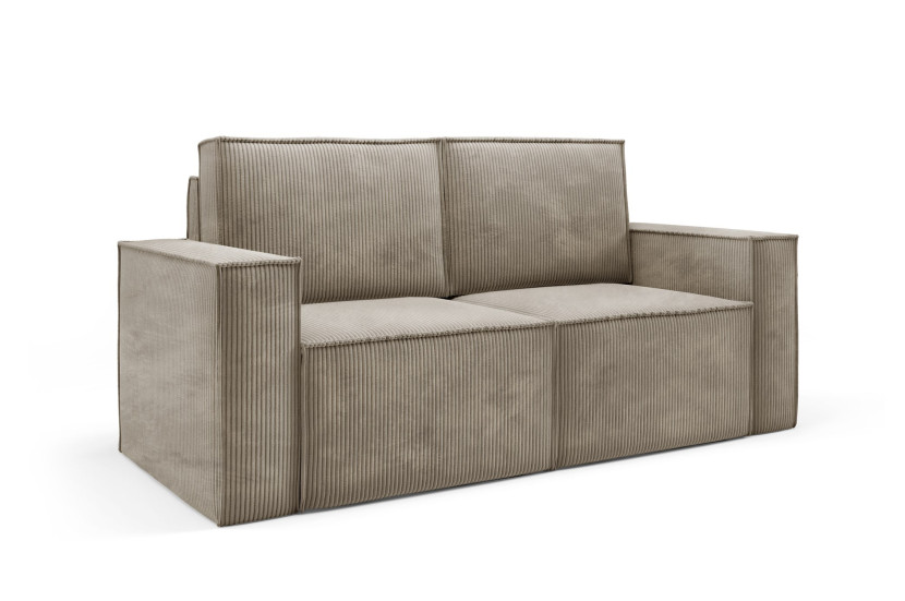 Modułowa sofa sztruksowa ORTO dwuosobowa Jasny brąz 324446