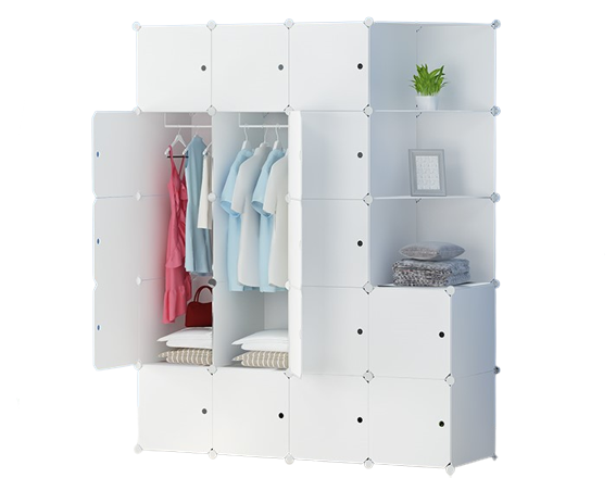 Modułowa szafa garderoba 20x XXL biała z tworzywa 335140