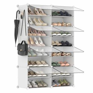 Modułowa szafka na buty 8 komór z transparentnymi drzwiczkami 125x83x32 1003984 Modułowa szafka na buty 8 komór z transparentnymi drzwiczkami 125x83x32 1003984