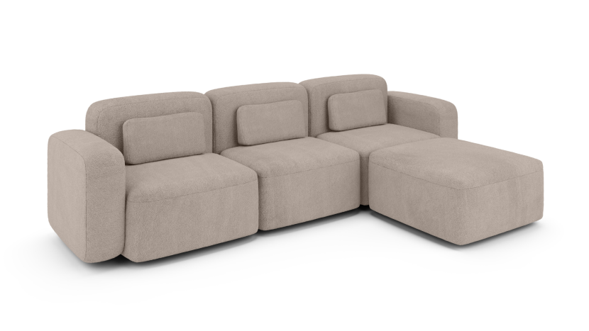 Modułowy narożnik do salonu ORCHID beżowy duża rogówka wybór strony 310068