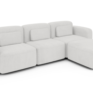 Modułowy narożnik do salonu ORCHID biały duża rogówka wybór strony 310050