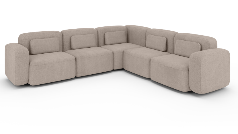 Modułowy narożnik do salonu ORCHID XL beżowy duża rogówka nierozkładana 310066