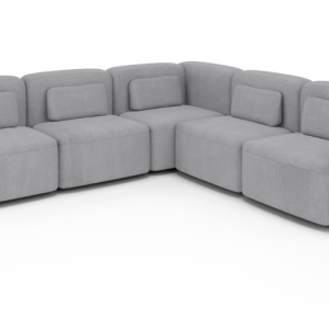 Modułowy narożnik do salonu ORCHID XL szary duża rogówka nierozkładana 310033