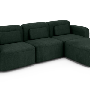 Modułowy narożnik do salonu ORCHID zielony duża rogówka wybór strony 310064