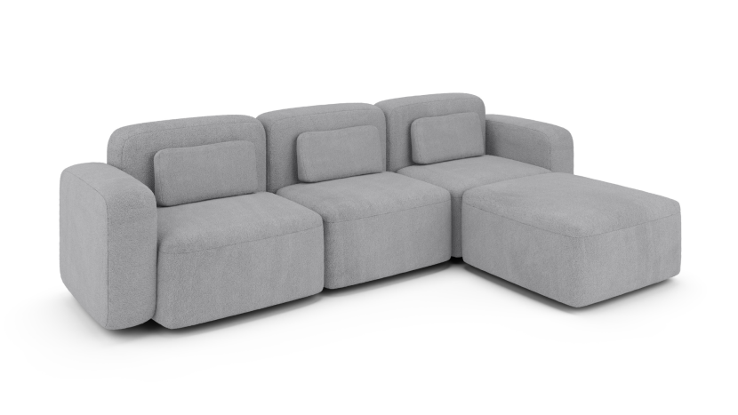 Modułowy narożnik do salonu ORCHID zielony duża rogówka wybór strony 310055