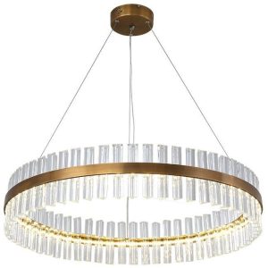 MONAKO piękny złoty żyrandol LED z kryształami Ø80 cm 11520 140717 MONAKO piękny złoty żyrandol LED z kryształami Ø80 cm 11520 140717