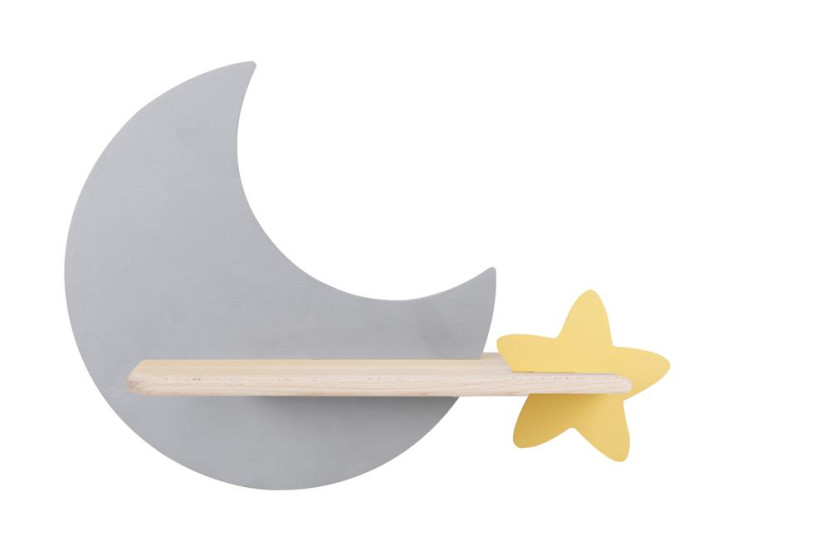 Moon KINKIET lampa ścienny 5w led iq kids szary+złoty 795541