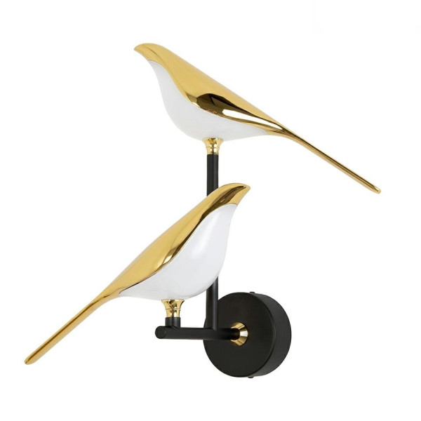 MOOSEE lampa ścienna BIRD TWIN złota 260092