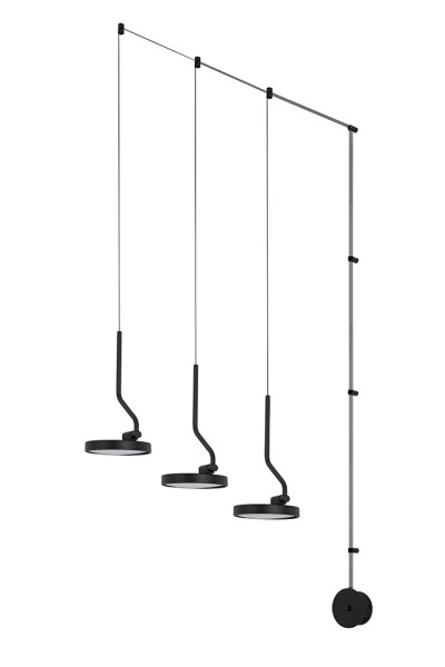 MOOSEE lampa ścienna FLAT 3 czarna 154039