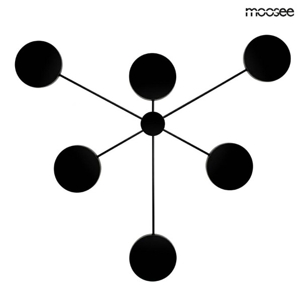 MOOSEE lampa ścienna SHADOW 6 czarna 153982