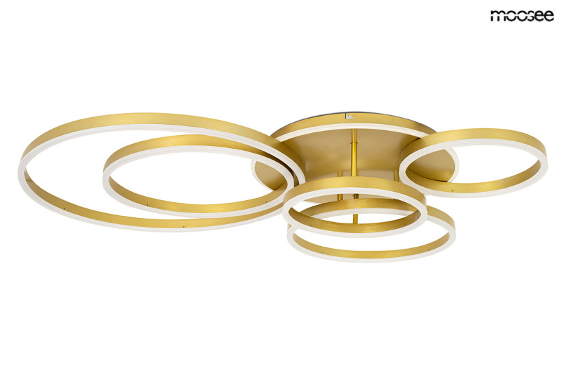 MOOSEE lampa sufitowa / plafon RINGS 6 złota 692748