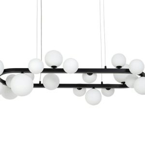MOOSEE lampa wisząca ALURE OVAL 120 czarna/mleczna 792222 MOOSEE lampa wisząca ALURE OVAL 120 czarna/mleczna 792222
