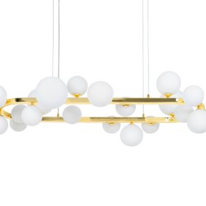 MOOSEE lampa wisząca ALURE OVAL 120 złota/mleczna 792200 MOOSEE lampa wisząca ALURE OVAL 120 złota/mleczna 792200