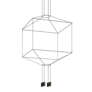 MOOSEE lampa wisząca FLUSSO 4 czarna 148132 MOOSEE lampa wisząca FLUSSO 4 czarna 148132