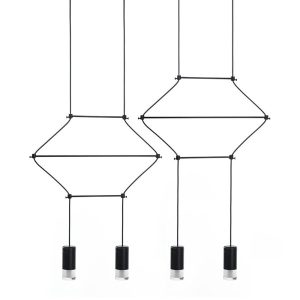 MOOSEE lampa wisząca FLUSSO LINE 4 czarna 148142 MOOSEE lampa wisząca FLUSSO LINE 4 czarna 148142
